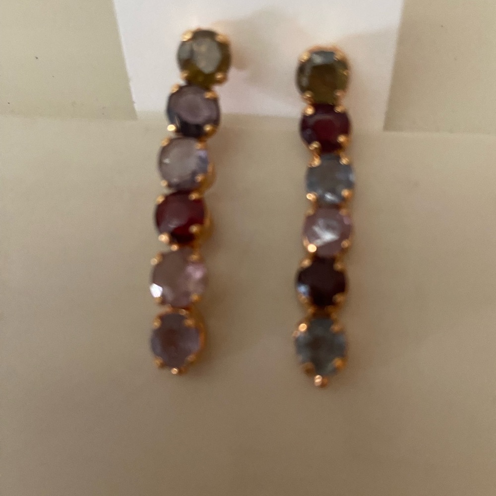Multicolor Gemstone Drop Earrings